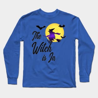 The Witch is In Shirt Halloween Women Girls Long Sleeve T-Shirt
